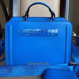 Steve Madden Blue Bevelyn Crossbody Handbag